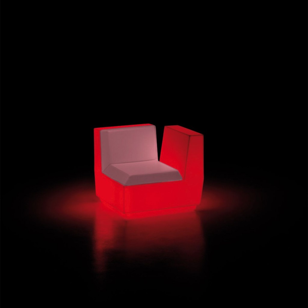 Scaun iluminat din polietilena Big Cut Corner Light - Nuovo Design